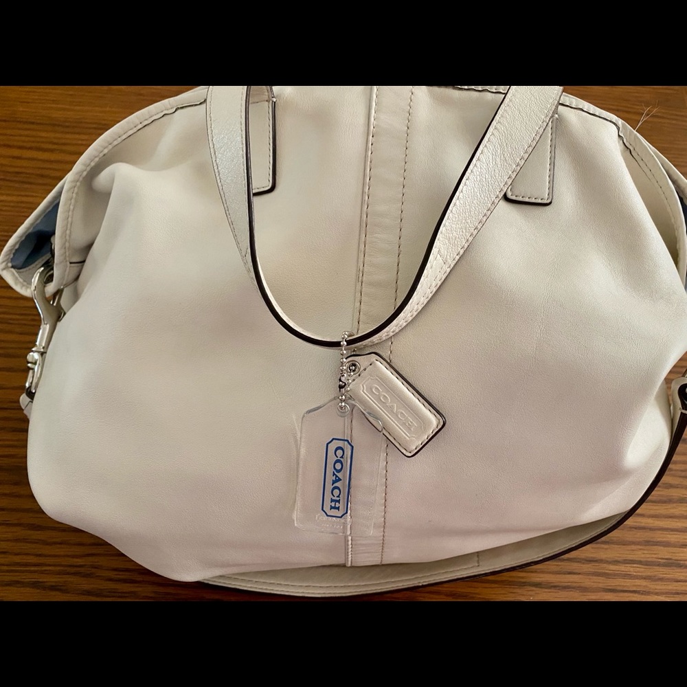 White coach Tote Bag